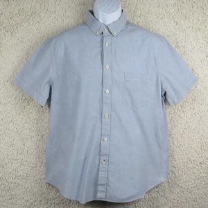 Goodfellow* Men's Short Sleeve Button Down Curved Hem Pocket Shirt~ Size‎ Large